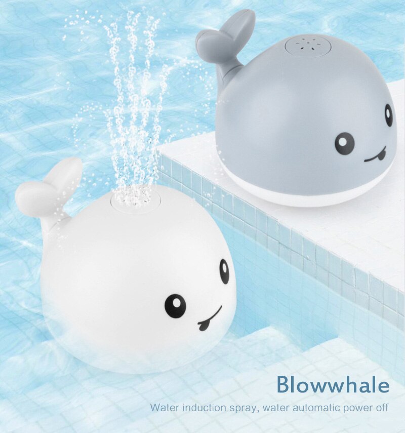 Bébé Jouets De Bain Baleine Fontaine Boule De Bain avec Musique Légère LUMIÈRE LED L'électricité Jouets