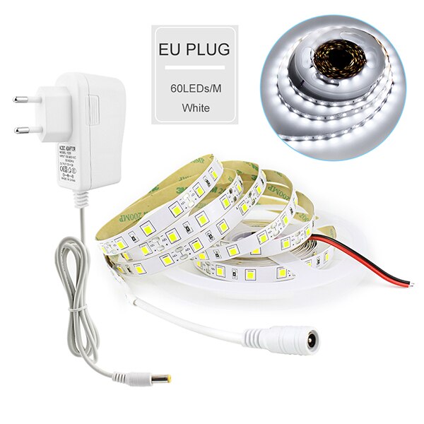 Dimbare Touch Schakelaar 4040 SMD LED Strip 12V 5M 110V 220V LED Flexibele Licht Diode Tape LED Lint Onder Kast Keuken Licht: 300led White EU
