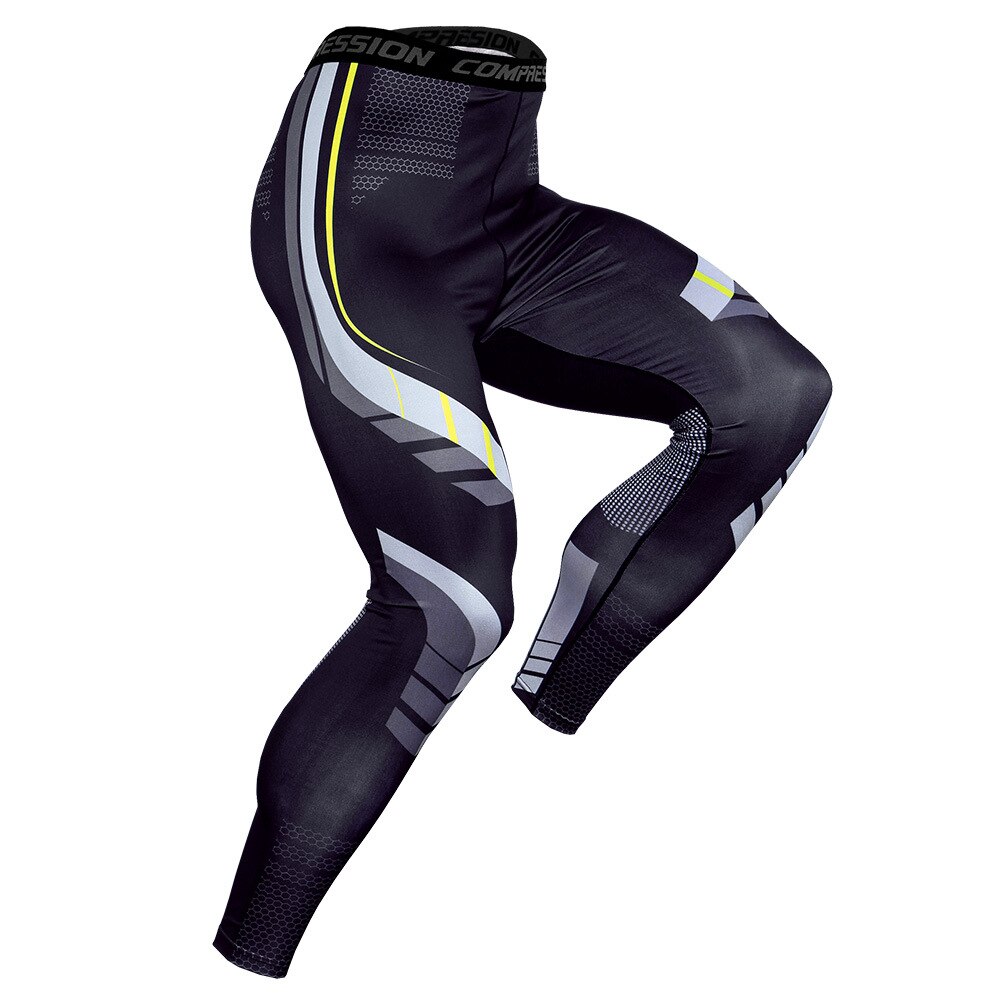 Sportkläder kompression motorcykel set herr joggingdräkter 3d tryck sporttights gym leggings herr gym träningskläder: S / Byxor