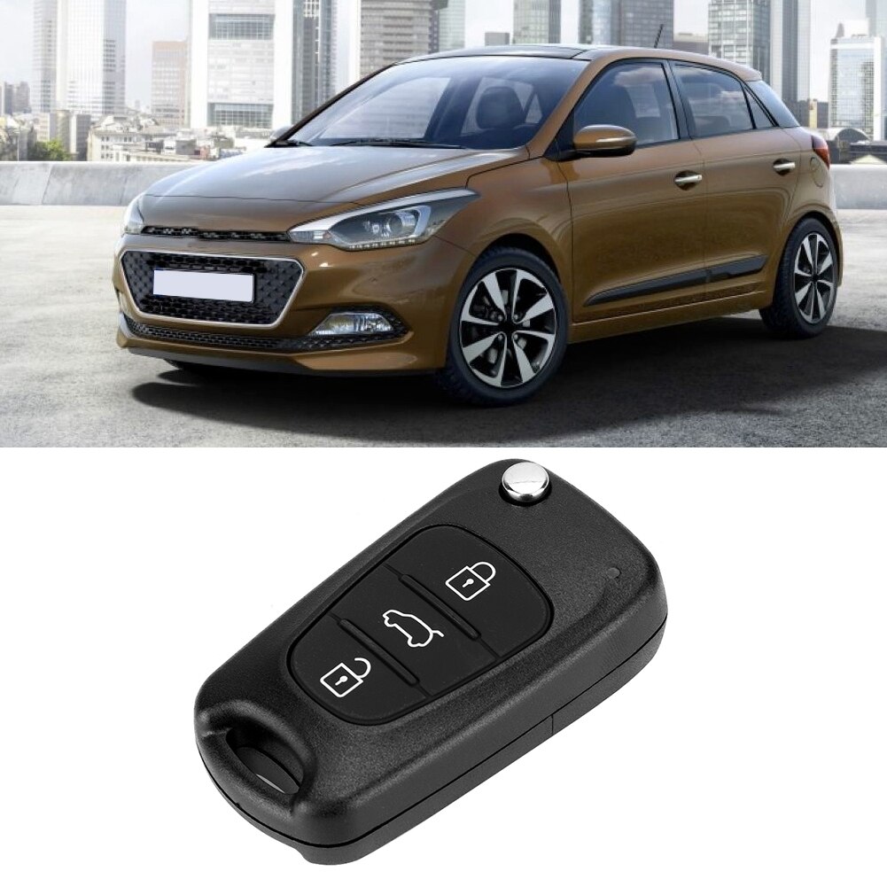 3 Button Car Remote Flip Key Fob Case Protective Auto Replacement Parts Small Convenient For HYUNDAI I20 I30