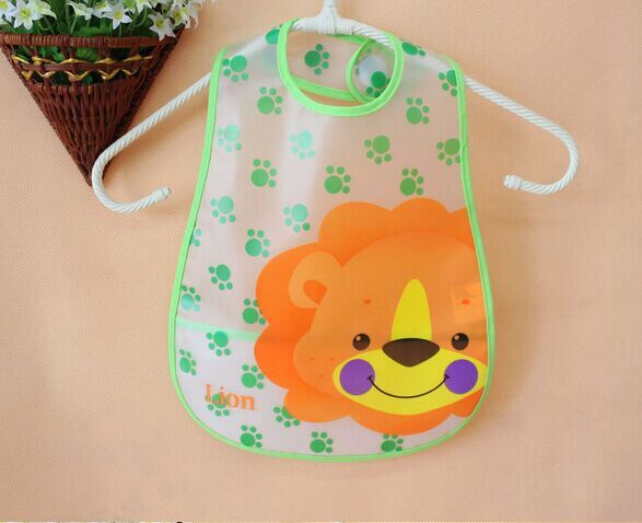 30 pz/lotto all'ingrosso! Bavaglini per bambini impermeabile elefante cartone animato bavaglini per bambini marchio abbigliamento asciugamano accessori per bambini: lion