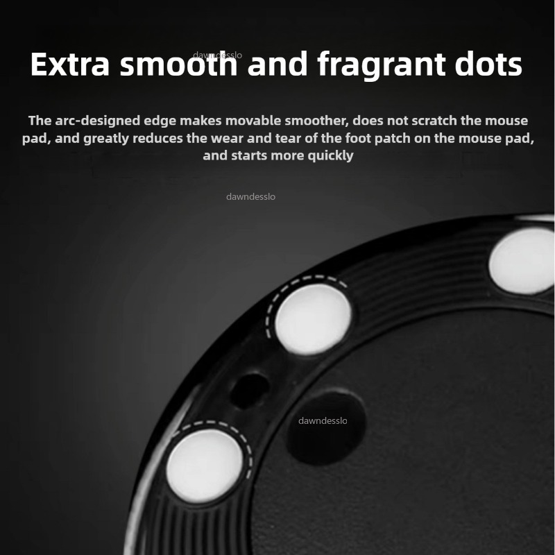 20Pc 6mm Diameter Small Dots Universal Mouse Skates DIY Mice Glide Feet ICE Control Speed Version Universal for Rubberized Mouse