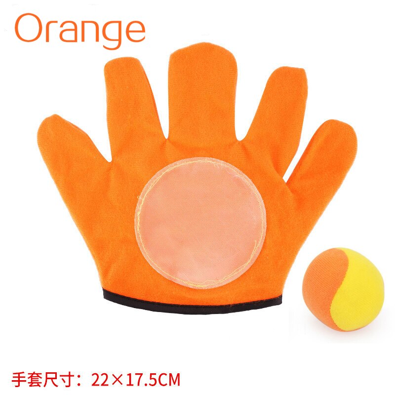 draussen Schläger Hand Werfen Und Fangen Ball Spiel Sport Pädagogisches Spielzeug Für Familie eltern-Art-Interaktive Sauger Klebrige Handschuh: orange