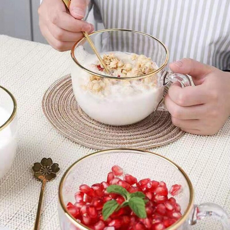 INS frais petit déjeuner bol enfants verre lait tasse Transparent jus tasse
