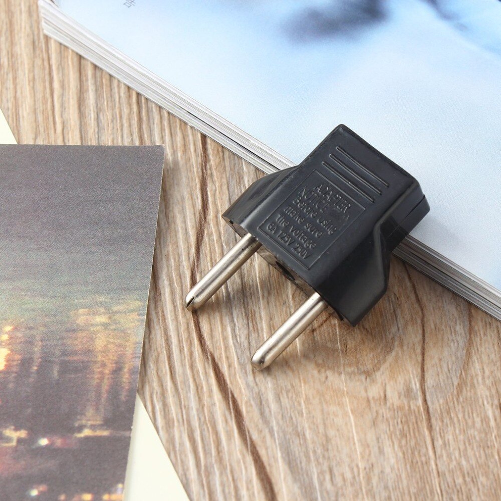 Universal EU Adapter Plug 2 Flat Pin To EU 2 Round Pin Plug Socket Power Charger Travel Necessity Household Use