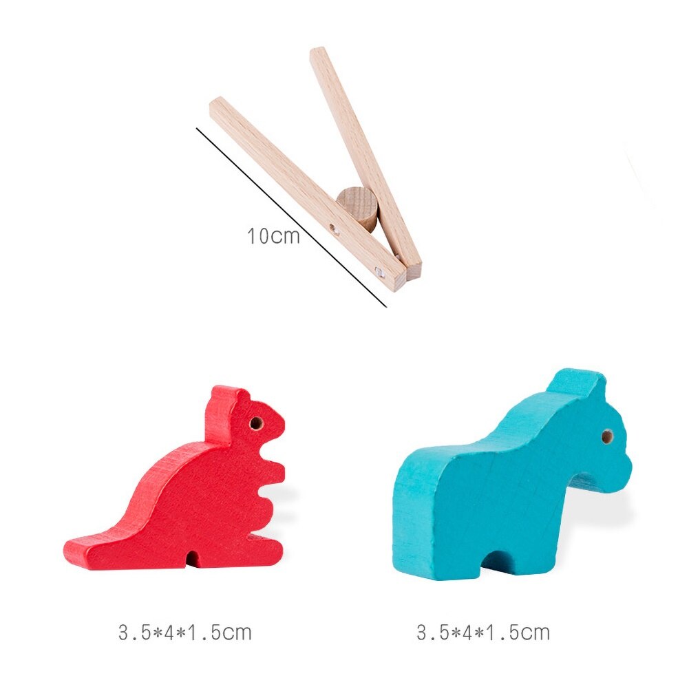 Giocattolo educativo precoce del gioco di impilamento dell&#39;altalena della barca dell&#39;equilibrio dei blocchi di animali di legno dei bambini