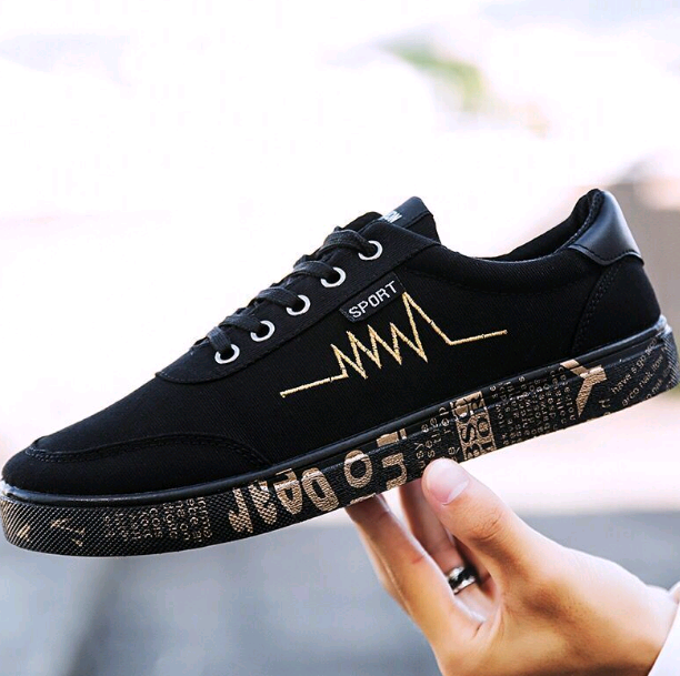 Vår sommar canvas skor herr sneakers herr låg topp svarta skor herr fritidsskor manligt märke herr skor sneaker