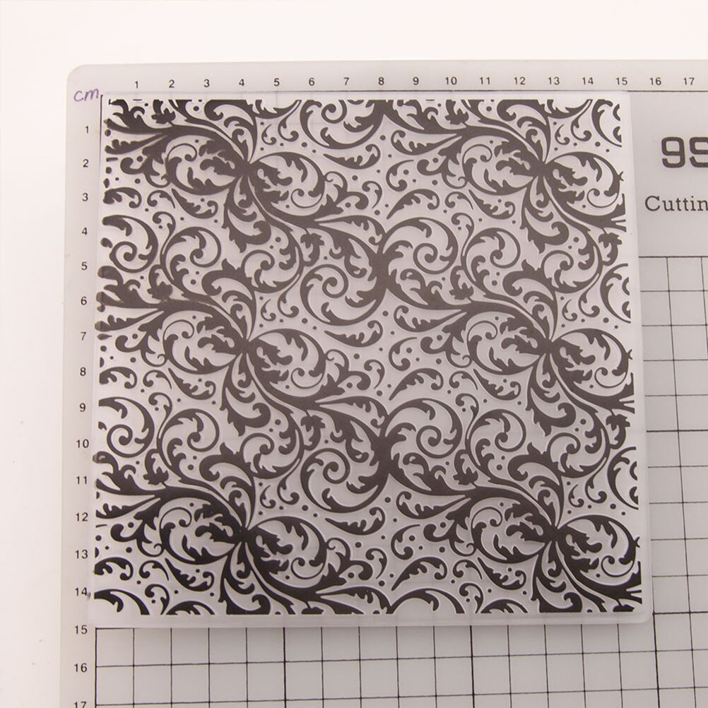 2Pcs Bump Embossing Dies Plastic DIY Template Handmade Art Craft DIY Stencil DIY Crafts (Handwritten Text Pattern)