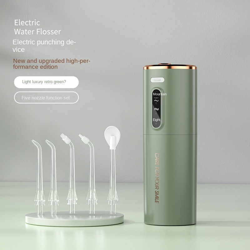 2023 neue Tragbare Wasser Zahnseide USB Aufladbare Munddusche 280 ML Elektrische Zahn Reinigung Gerät 3 Modi Wasserdichte Irrigator: Orange