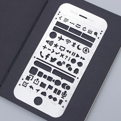 BZNVN Office pattern template w41al hollow w51 Cute Metal Bookmark Drawing Ruler: iphone6 plus