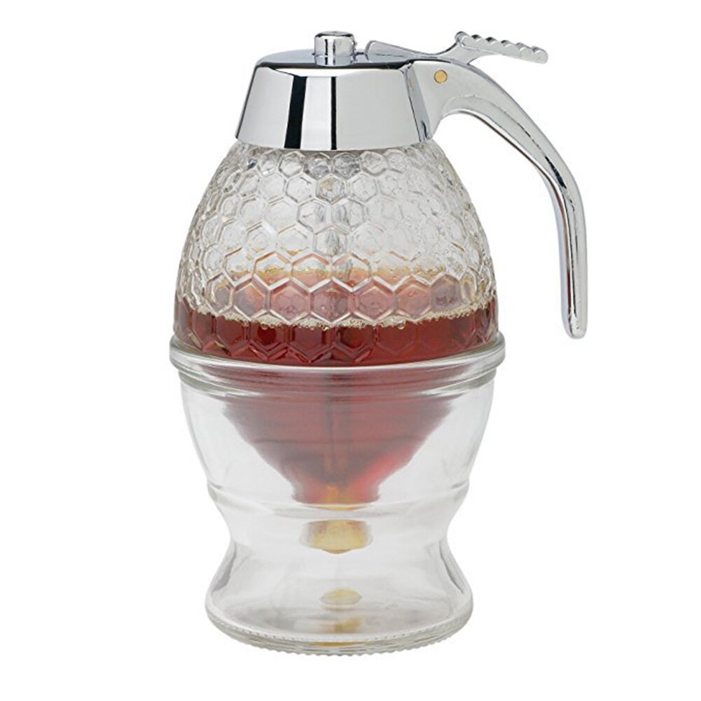 Syrup Dispenser Portable Storage Pot Jar Container Cup Holder Acrylic Drip Kettle Squeeze Bottle Honey Juice Dispenser