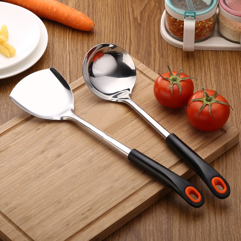 1 set Stainless steel Kitchen Utensils Cookware spatula Cooking Tool Set Colander Spoon Slotted Spatula Tools Kitchenware