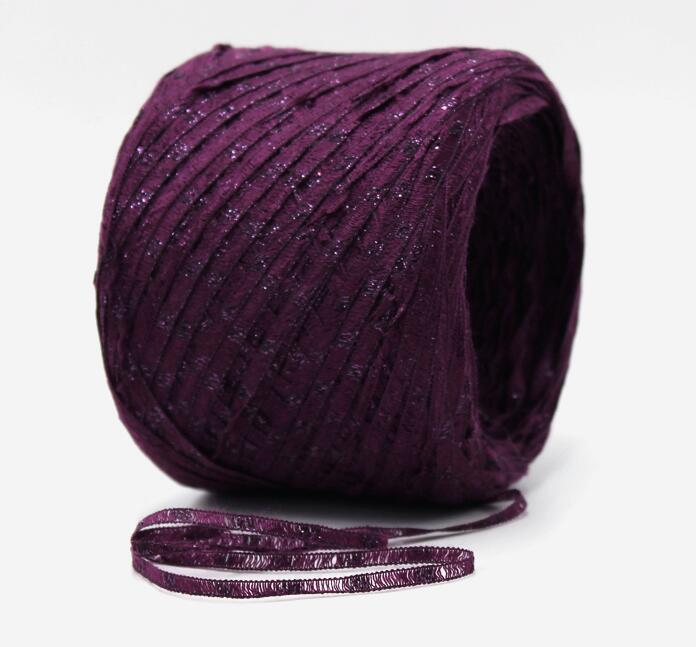 Fil de coton métallique ruban 250g | Pour tricoter à la main, type de tricot, fil crochet pour écharpe, crocheter bricolage, katoen garen,S2141: 01