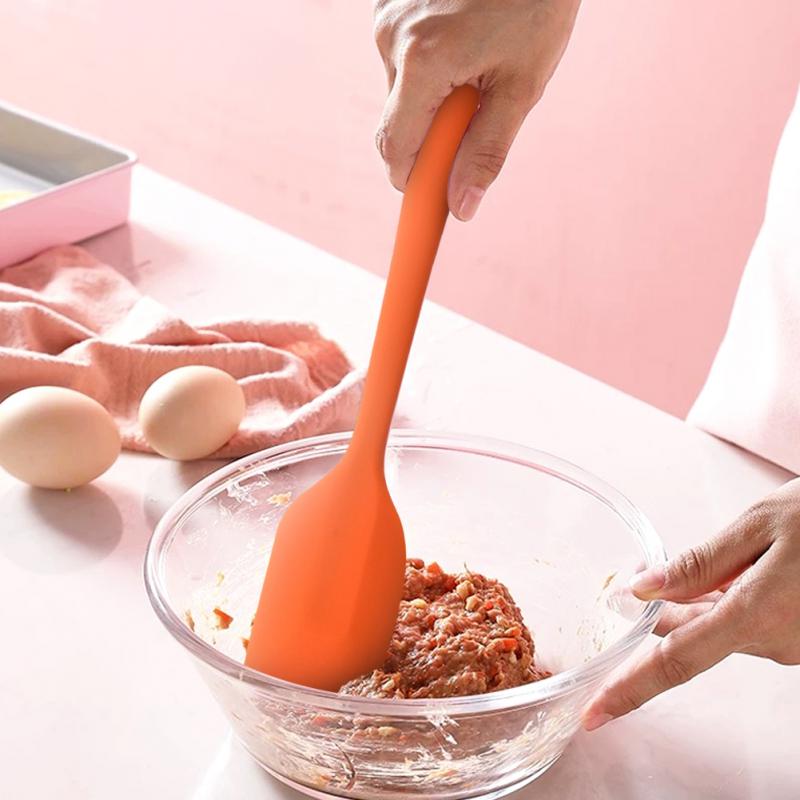 Soft Baking Spatula Multiple Color Silicone Baking Spatula Heat-Resistant Non-stick Cooking Kitchen Utensils Cake Brush Tools