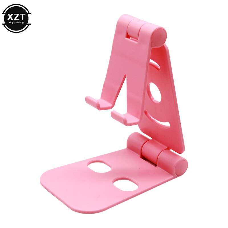 Suporte universal de celulares para iphone, suporte dobrável para celulares iphone xs xr 8x7 6 e samsung galaxy s10 s9 s8 mesa suporte da tablet: Rosa