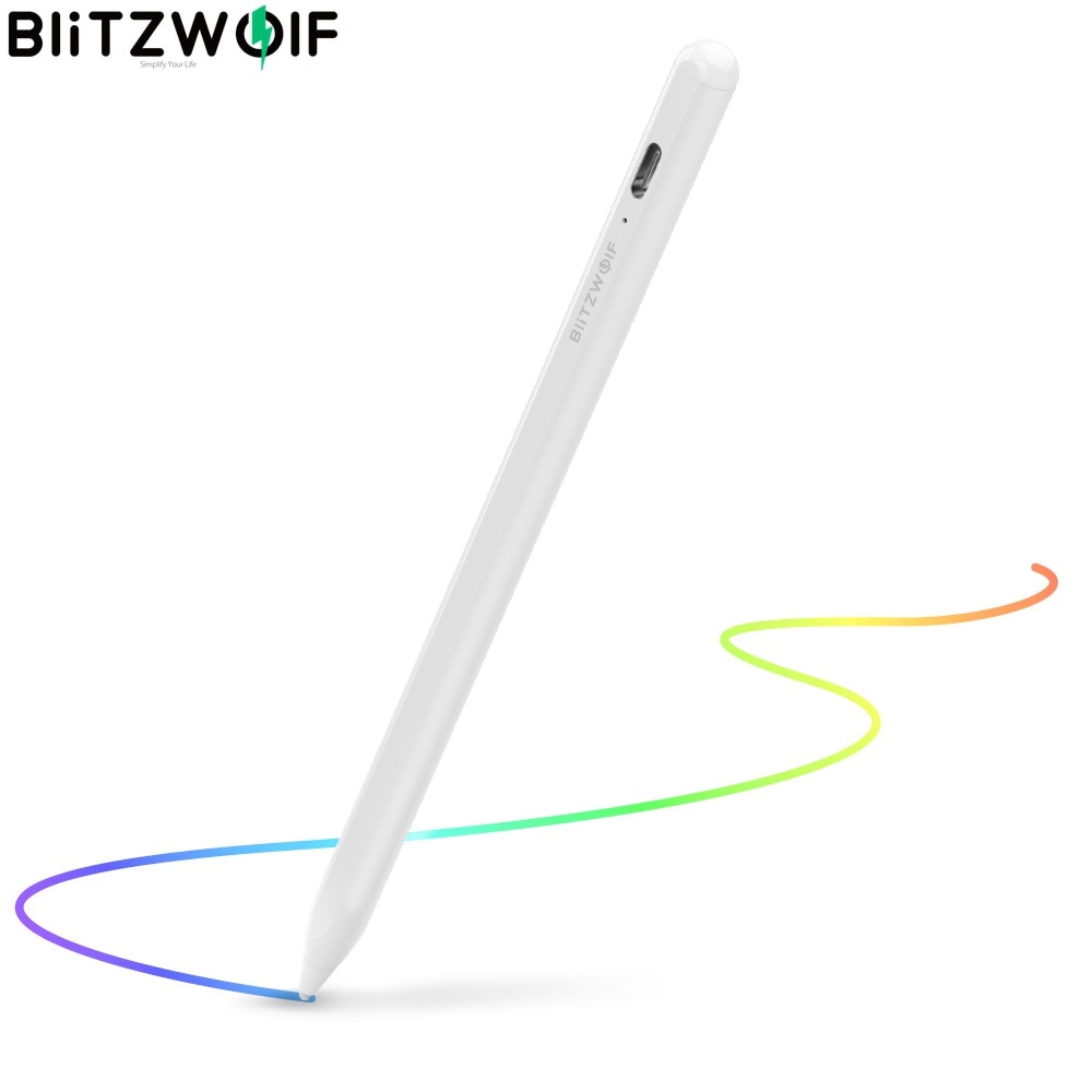 Blitzwolf BW-SP1 Oplaadbare Actieve Stylus Digitale Pen Palm Afwijzing Voor Ipad Universele Tablet Smartphone Capacitieve Scherm