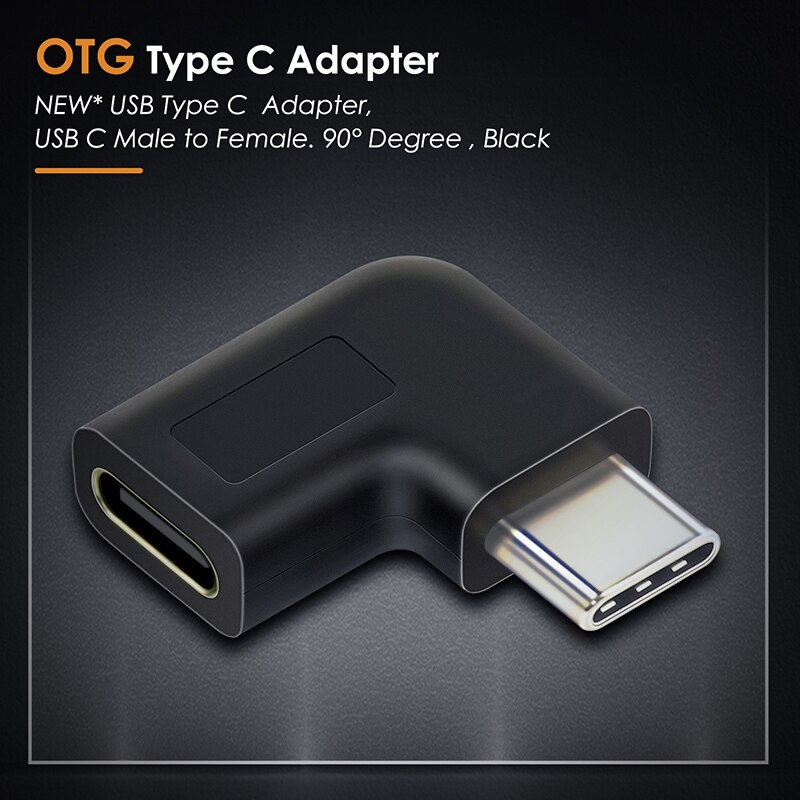 Cabletime Usb Type C Adapter Type-C Otg Usb C Man-vrouw 90 Graden Voor Xiao Mi Huawei mate Pro Samsung USB-C Spliter C015