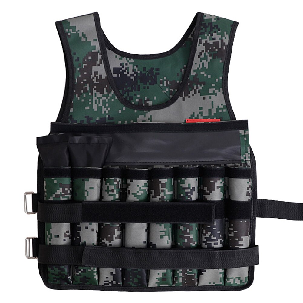 20kg Loading Weighted Vest Adjustable Weight Boxing Training Exercise Waistcoat Durable Invisible Sand for Running