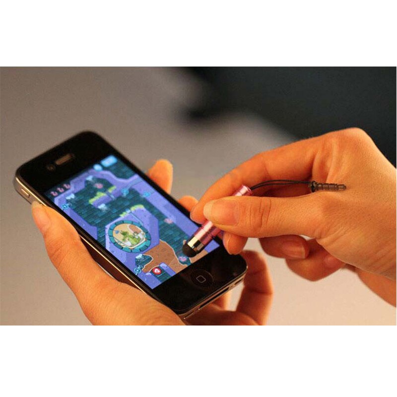 Lápiz óptico para tableta para pantalla táctil capacitiva pantalla táctil para iPhone 5S 6S LG todos los teléfonos móviles iPad lápiz 2 en 1 enchufe de polvo