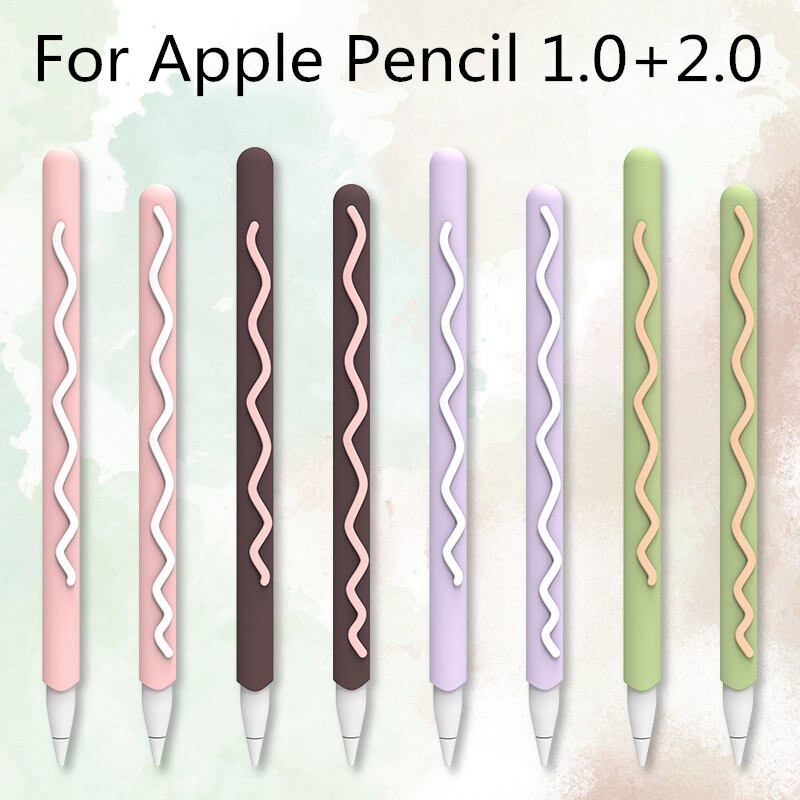 Leuke Cookies Siliconen Etui Voor Apple Potlood 2/1 Case Voor Ipad Tablet Touch Pen Stylus Cartoon Beschermhoes Cover