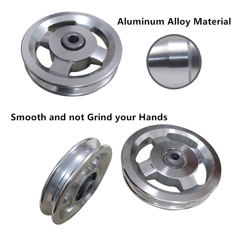 73-114MM Gym Cable Pulley Universal Aluminium Alloy Bearing Pulley Wheel for Home DIY Fitness Heavy Duty Workout Accessories