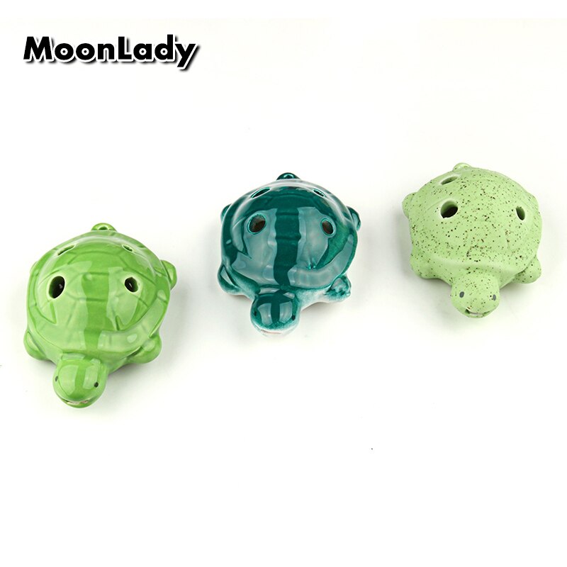 AC 6 otworów Ocarina w żółw kształt kolorowe Ocarina dla dzieci instrument muzyczny instrumenty dęte drewniane dobry prezent dla dzieci