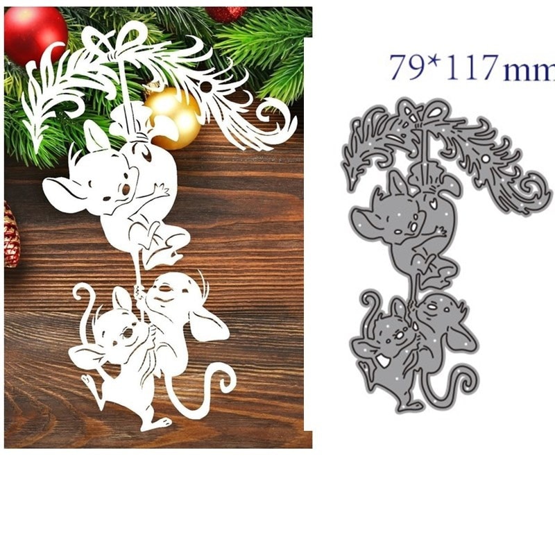 Lngclown zwierzę mysz metalowy szablon robić wycinania szablon na papier robić scrapbookingu dekoracja karty albumu umierać skaleczenie