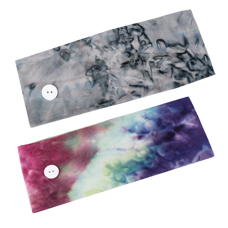Vrouwen Geknoopt Hoofdband Kleurrijke Afdrukken Brede Stretch Tulband Koreaanse Tie Dye Sjaal Accessoires Mode Haarband Voor Meisje
