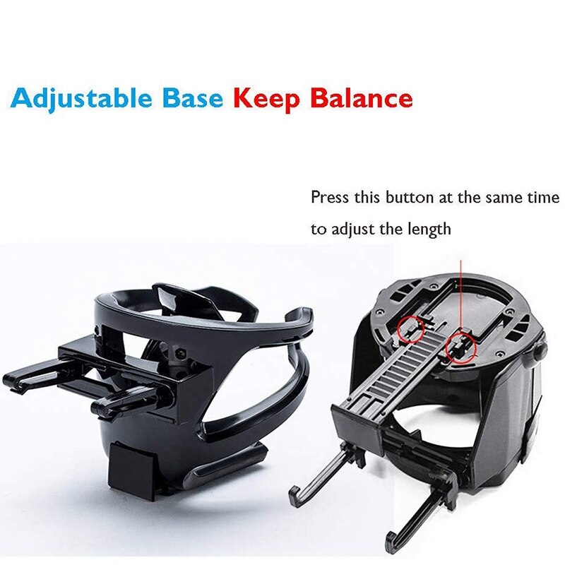 Support Universel Radio/talkie-walkie Pour Bouche D'aération Voiture - Compatible Baofeng, Cobra, Etc. - ABS Noir