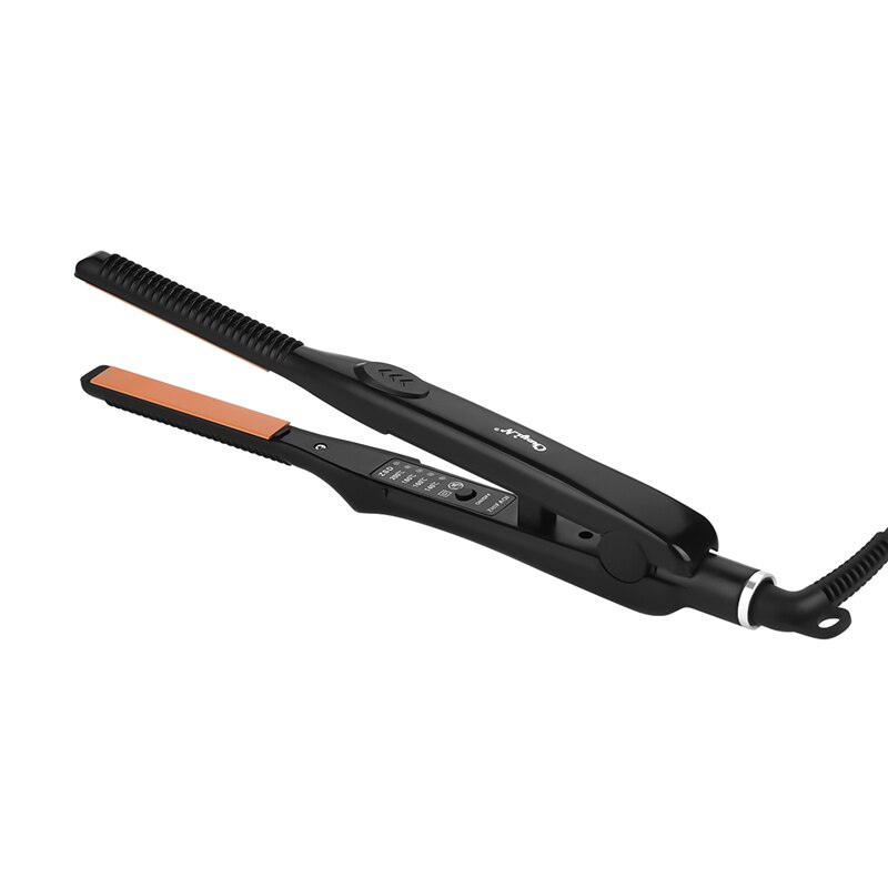 CkeyiN-plaque de lisseur de cheveux, 2 en 1, Ultra-fine, fer plat en céramique, pour cheveux courts et hommes, température réglable