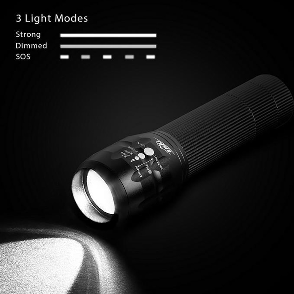 Joshock Bicycle Light T6 LED cycling Front Light LED Bike light Lamp Torch Waterproof ZOOM Flashlight With Free Taillight