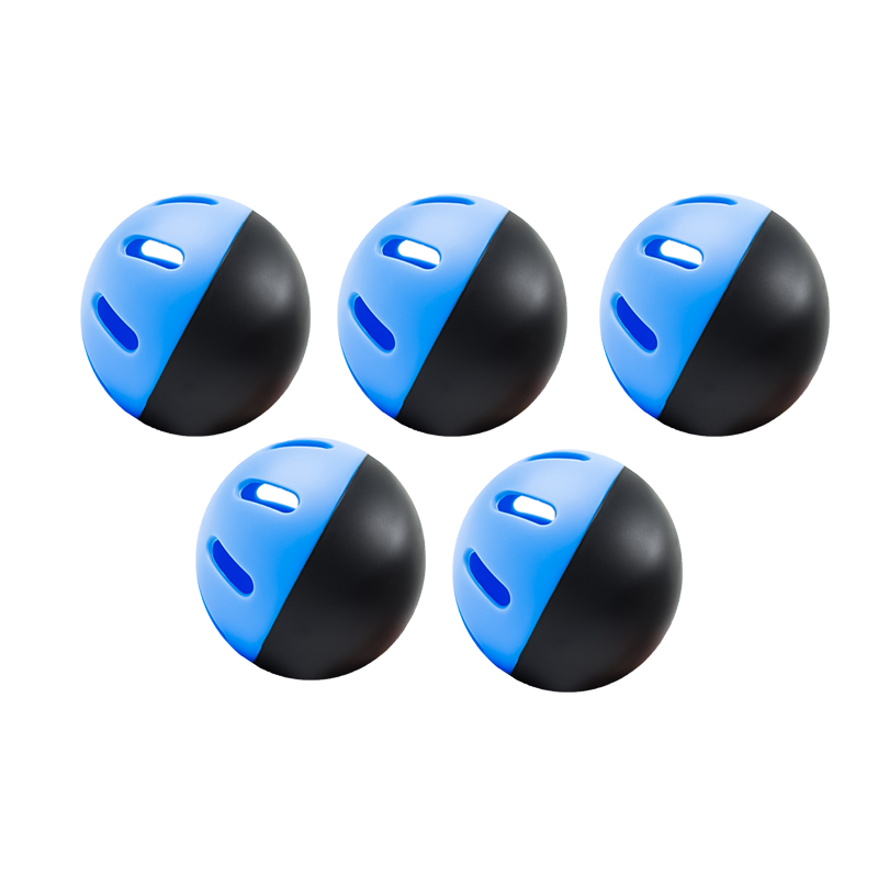 Pelotas de práctica de béisbol, 5 uds., 74MM, bolas auxiliares súper suaves para interiores y exteriores, bolas de Agujero hueco EVA, duplicates negros y azules: Default Title