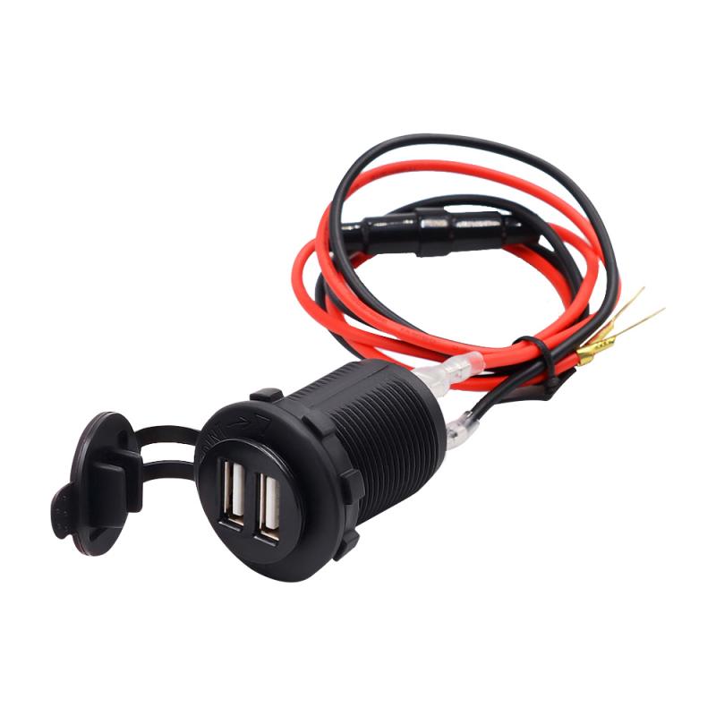 Sigarettenaansteker Basis Gps Socket 12V-24V Waterdichte Plug Power Outlet Adapter Dual Usb Voor Auto En motorfiets