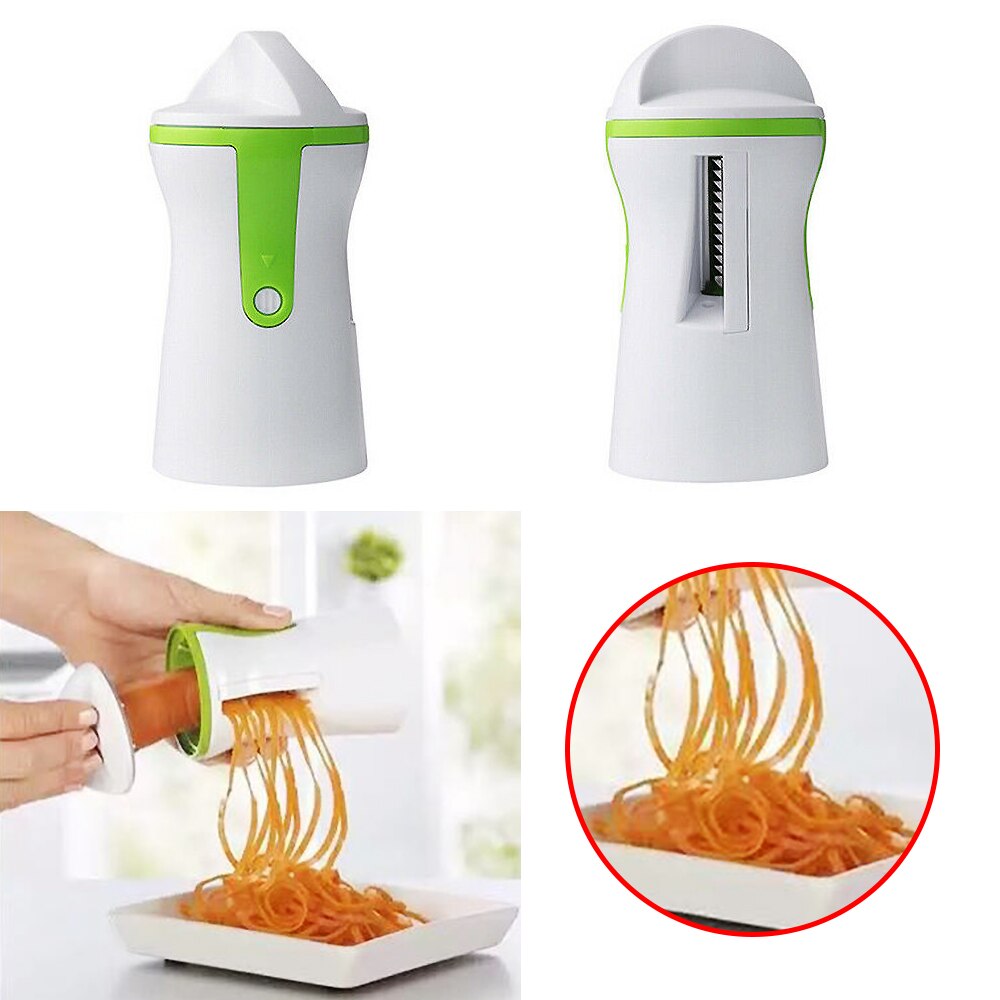 Multifunctionele Spiralizer Groentesnijders Dubbele Rasp Premium Noodle Cutter Courgette Pasta Spaghetti Maker Messenslijper 2