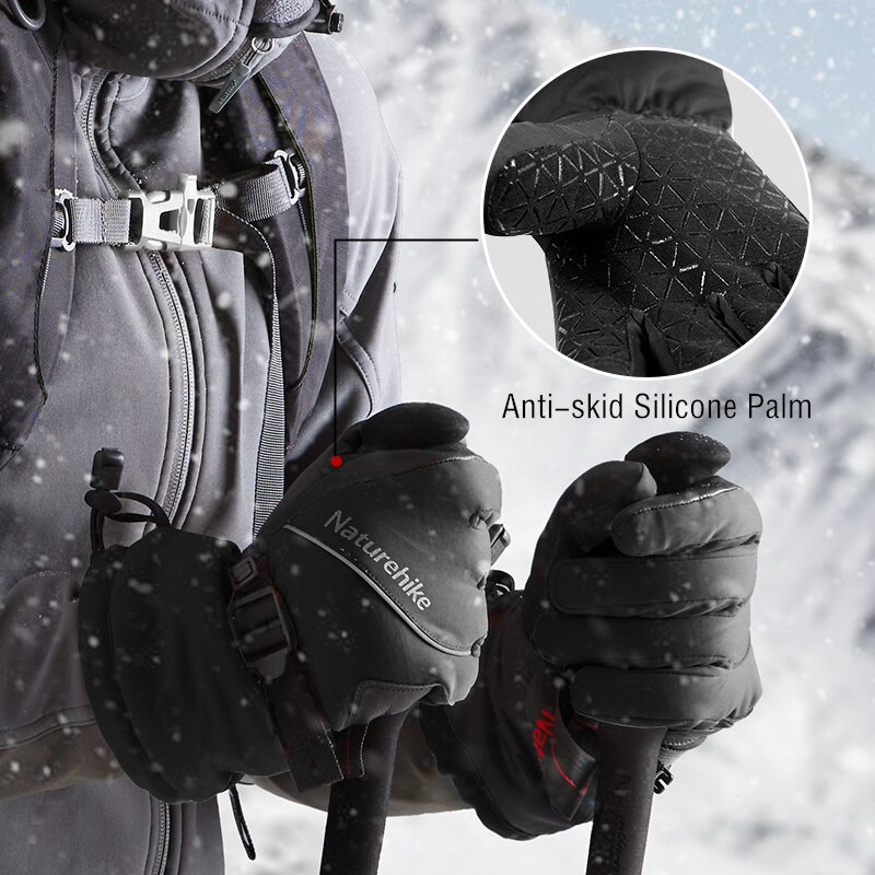 Naturehike snowboardhandschoenen 3m thinsulate waterdichte thermische handschoenen winterbestendige sneeuwhandschoenen winterhandschoenen dames heren skihandschoenen