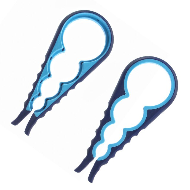 Lid Jar Opener 4 In 1 Handy Screw Cap Jar Openers Multi Purpose Can Opener Bottle Lid Grip Wrench Bottle Kitchen Gadgets: Deep Blue