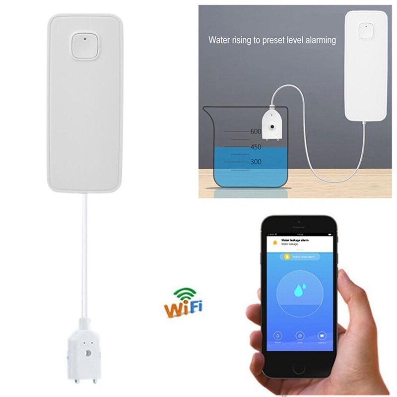 Smart WIFI Water Leak Sensor Alarm Tuya App Control Home Security System Independent Overflow Water Leak Sensor