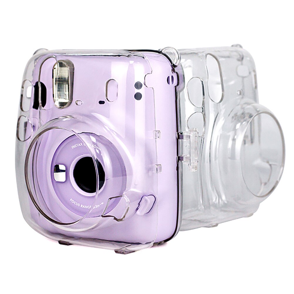 Krystal gennemsigtig beskyttende etui skulderrem til fuji fujifilm instax mini 11 kamera instant tilbehør