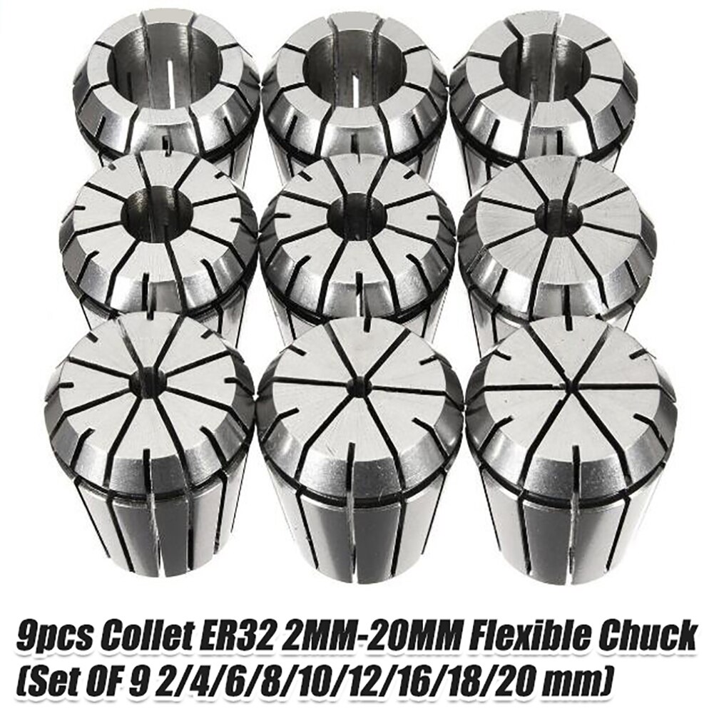 ER32 Collet Tool Precision Spring Collet Set from 2mm to 20mm CNC Collet Chuck For Milling Lathe Tools and Spindle Motors: Default Title