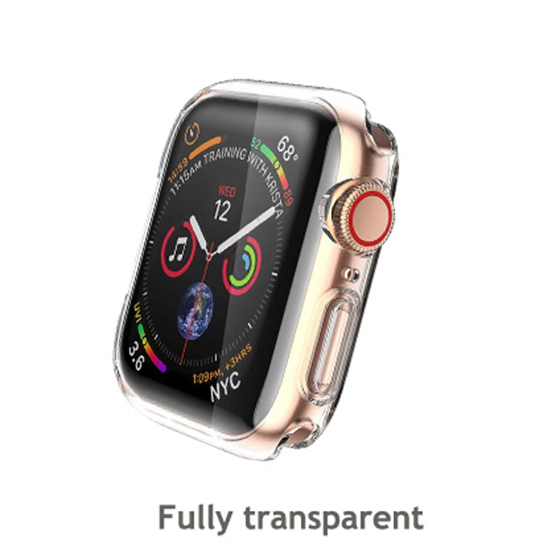 Voor apple watch series 5/4/3/2/1 hoesje voor apple watch screenprotector algemene beschermhoes voor i watch 38mm 40mm 42mm 44mm: Transparant / 42mm