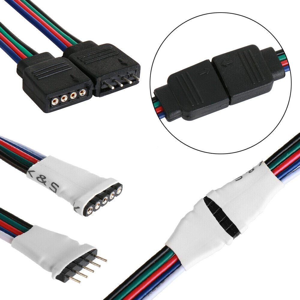 4pin 5pin 6pin Mannelijke Vrouwelijke strip controller Adapter Kabel Draad voor 5050 3528 SMD RGB RGBW RGB + CCT LED Strip licht 5 pcs