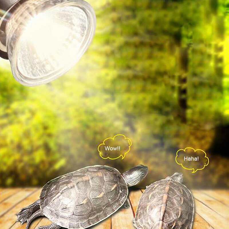 Tortoises Lizard Lighting 220V UVA+UVB 3.0 Reptile Lamp Kit with Clip-on Ceramic Light Holder Turtle Basking UV Heating Lamp Set