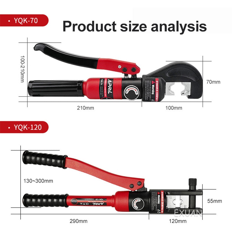 Manuel hydraulisk klemme kobber krympeværktøj pressetænger hydraulisk press vvs -værktøj hydraulisk kabelskærer hjem diy