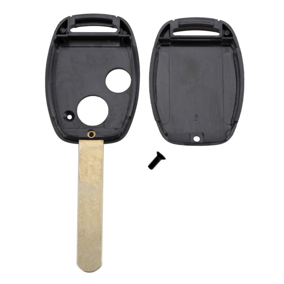Zwart 2 Knoppen Vervanging Key Case Shell Keyless Remote Fob Ongecensureerd Blade Fix Master Auto Key Shell Geschikt Voor Honda