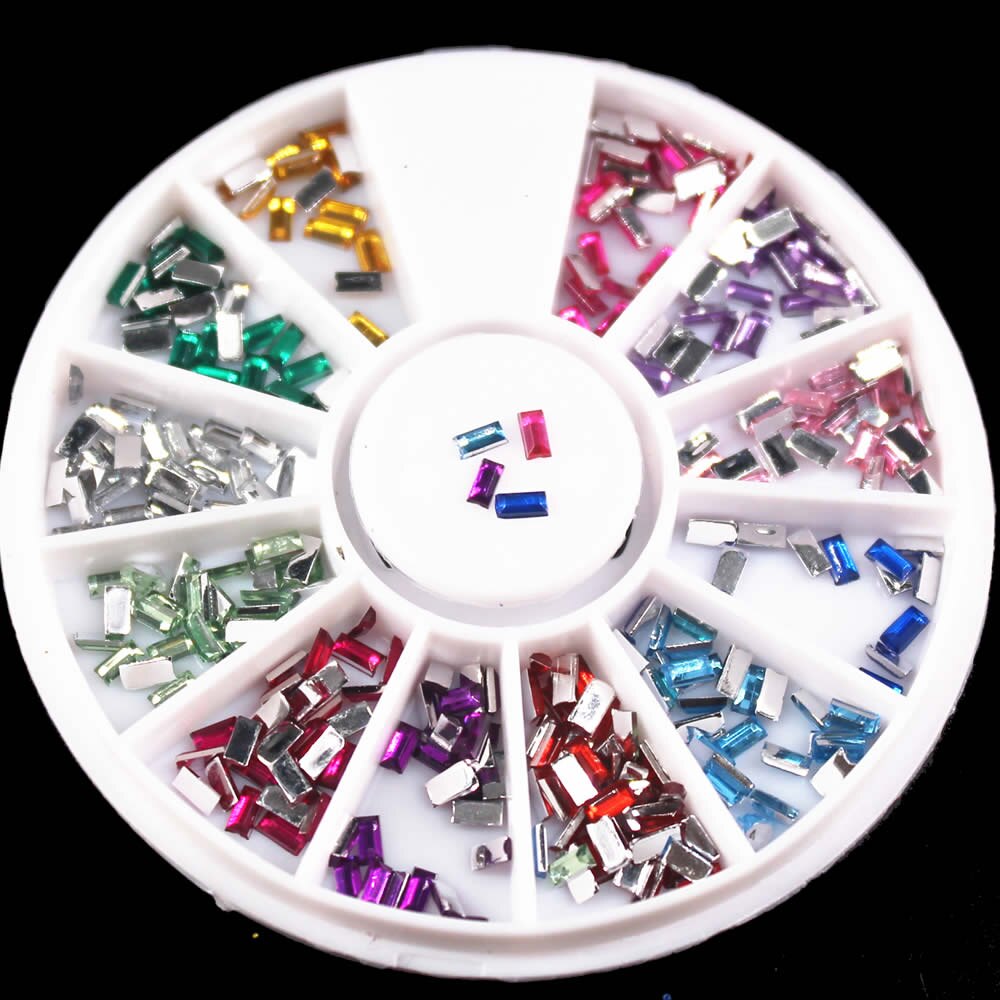 1 pièces délicat ornement ongles strass 2mm acrylique Nail Art strass décoration pour UV Gel téléphone portable bricolage ongles NR66: 8