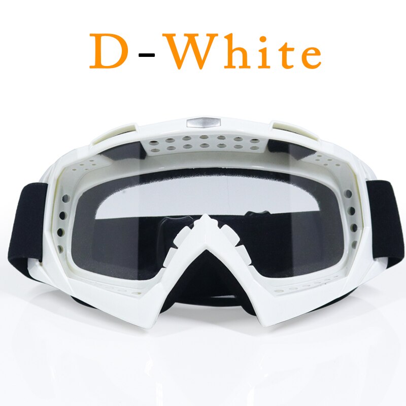 Dla dorosłych gogle Motocross motocykl motor okulary Cross Country elastyczne przezroczyste soczewki Ooculos de grau: B