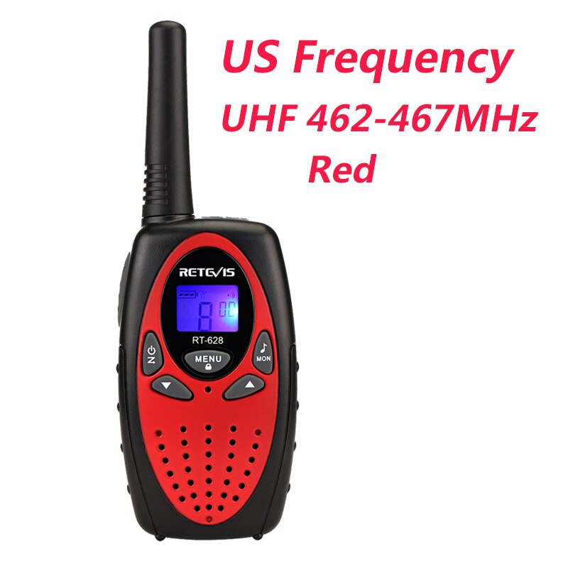 1pc Walkie Talkie Kids Radio Station RETEVIS RT628 0.5W Hf Transceiver Ham Radio UHF Two Way Radio J1026: Red US