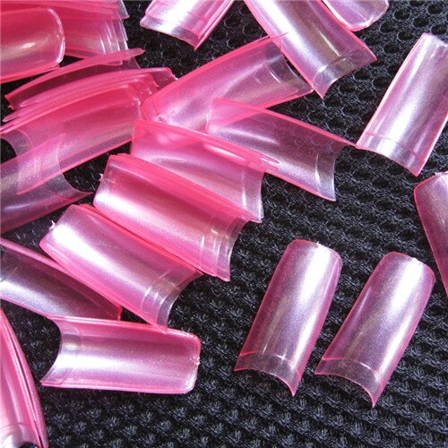 500 PCS French Style Nail Tips Pearl Pearly Color False Acrylic Nails UV Gel Nail Art Tips Tools: Pearl rose
