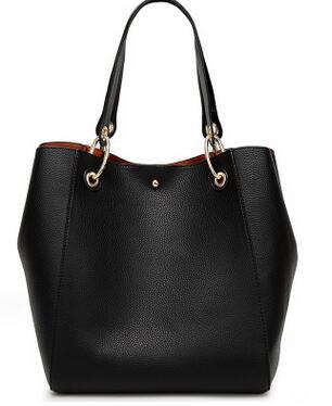 Sac à main rétro en pu, sac à bandoulière Europe et états-unis, sac à bandoulière tendance automne et hiver: Black