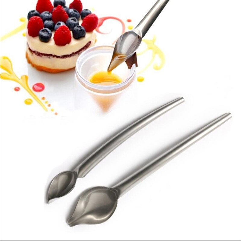 1Pc Deco Chocolade Lepel Versieren Voedsel Pen Tool Saus Dessert Sushi Voedsel Taart Trekken Tool Bakken Accessoires